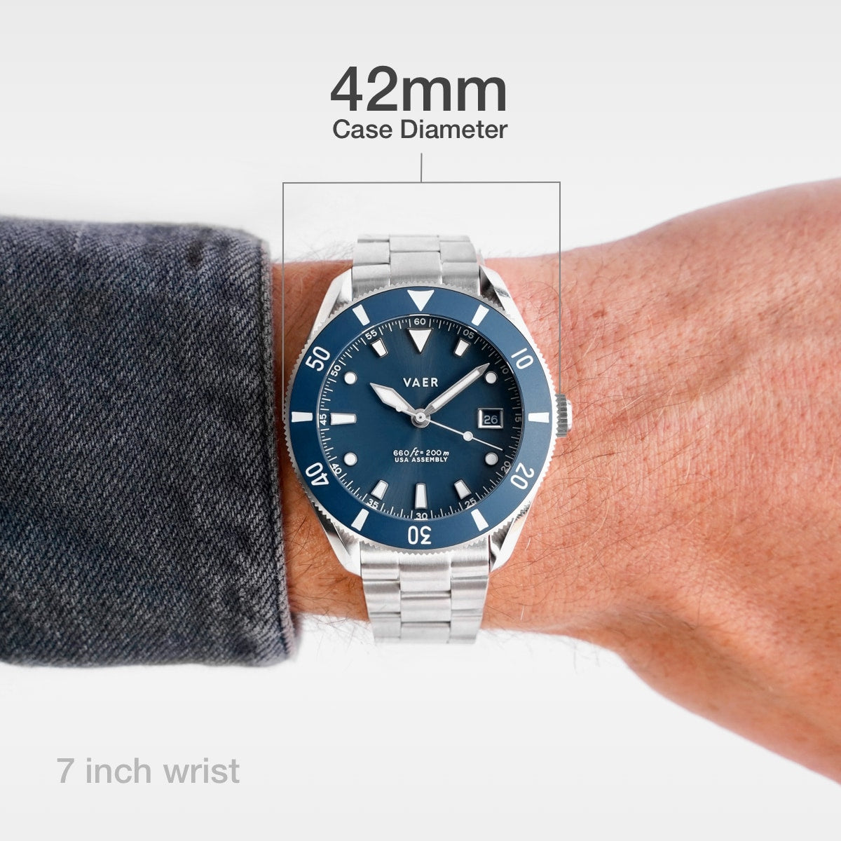 D4 Meridian Navy - Matte USA Solar 42mm