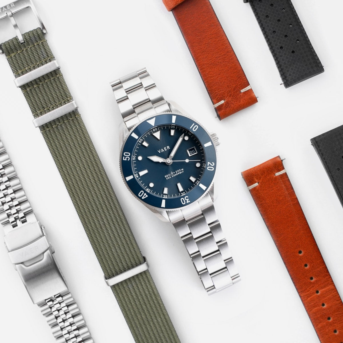 D4 Meridian Navy - Matte USA Solar 42mm