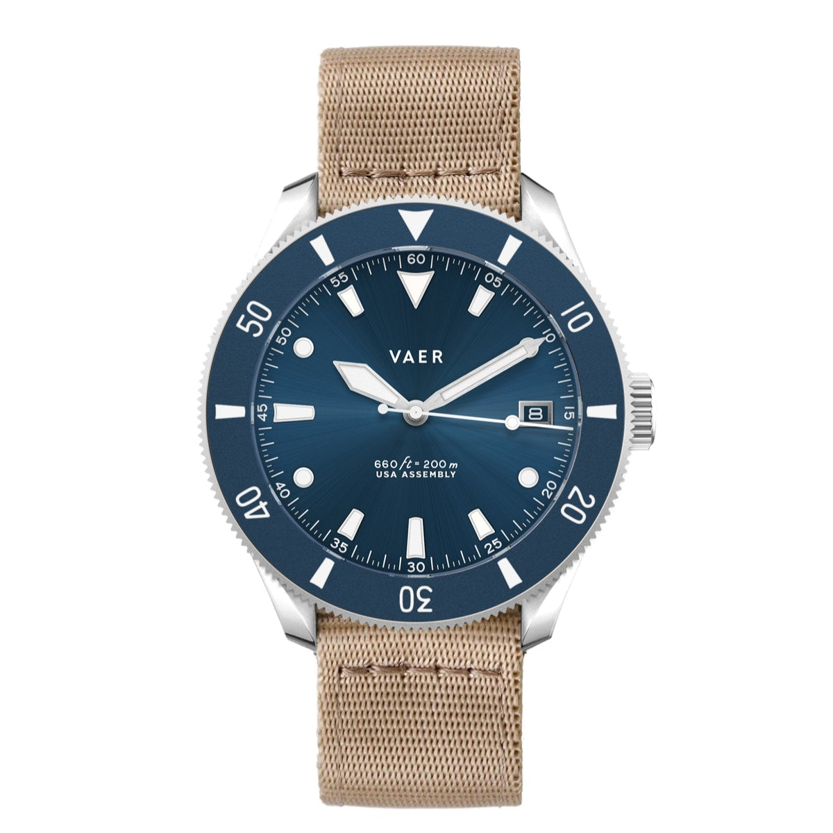 D4 Meridian Navy - Matte USA Solar 42mm