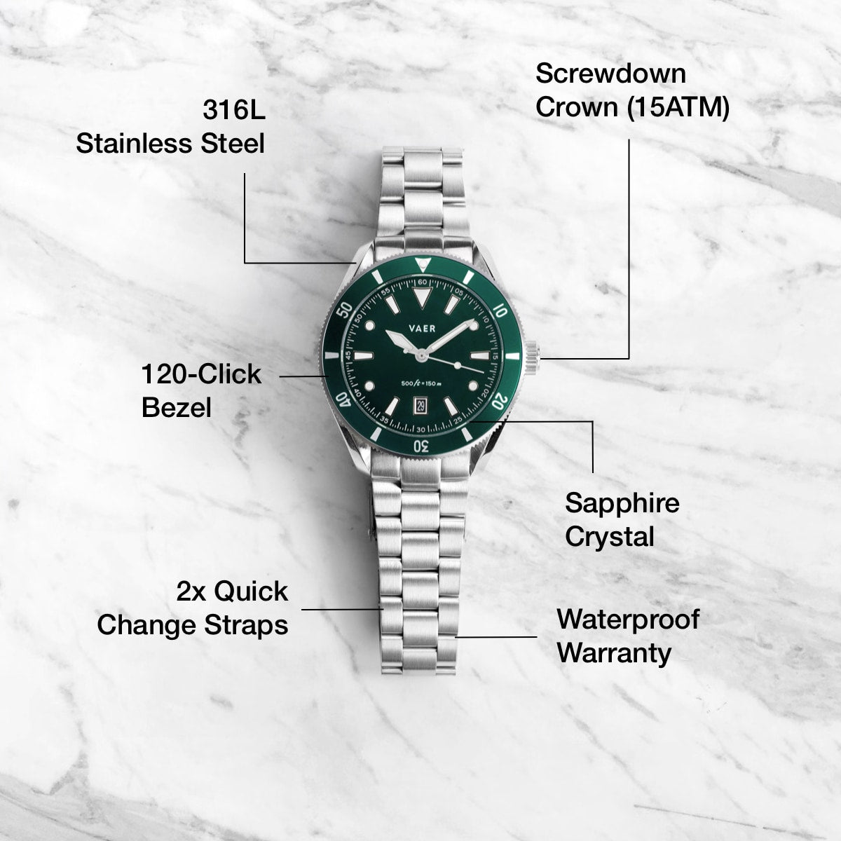 DS2 Meridian Green - Quartz 42mm
