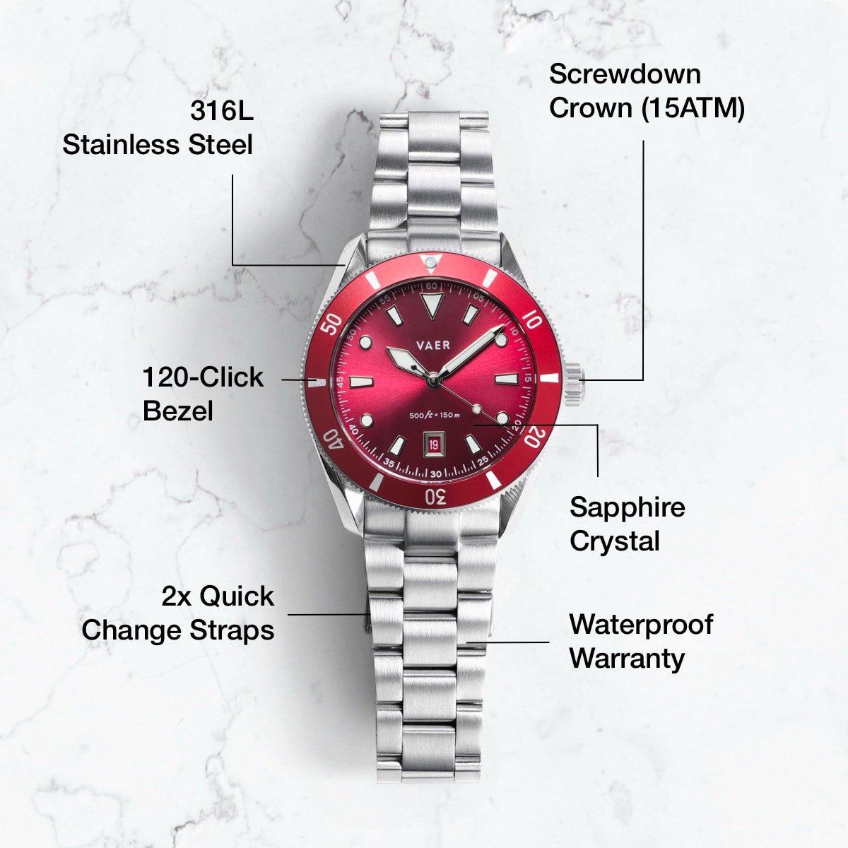 DS2 Meridian Red - Quartz 39mm
