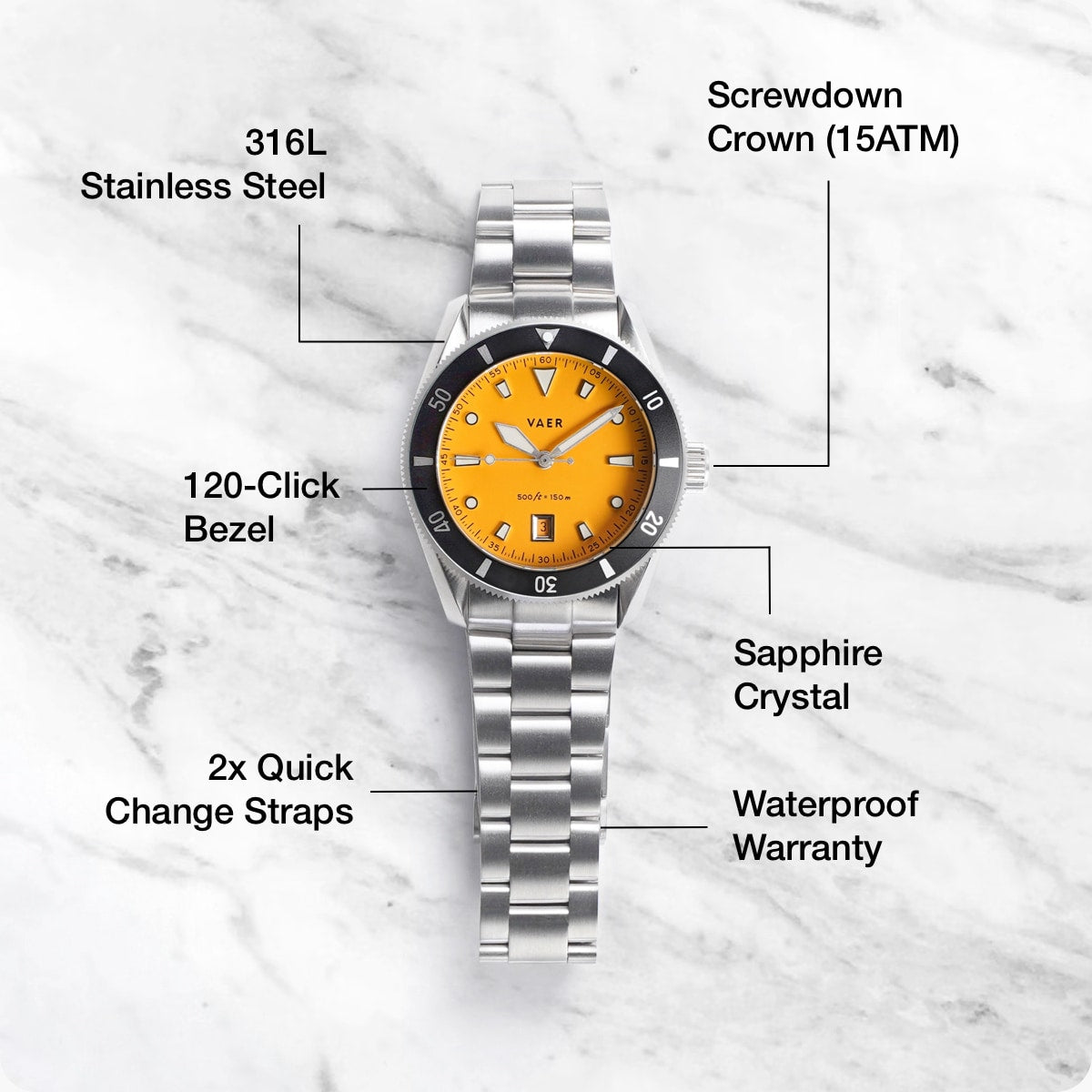 DS2 Meridian Yellow - Quartz 39mm