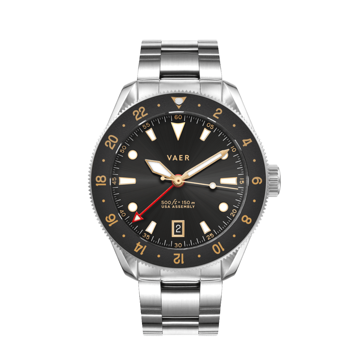 VAER | G2 Meridian True GMT: 15ATM, Sapphire Glass, USA assembled