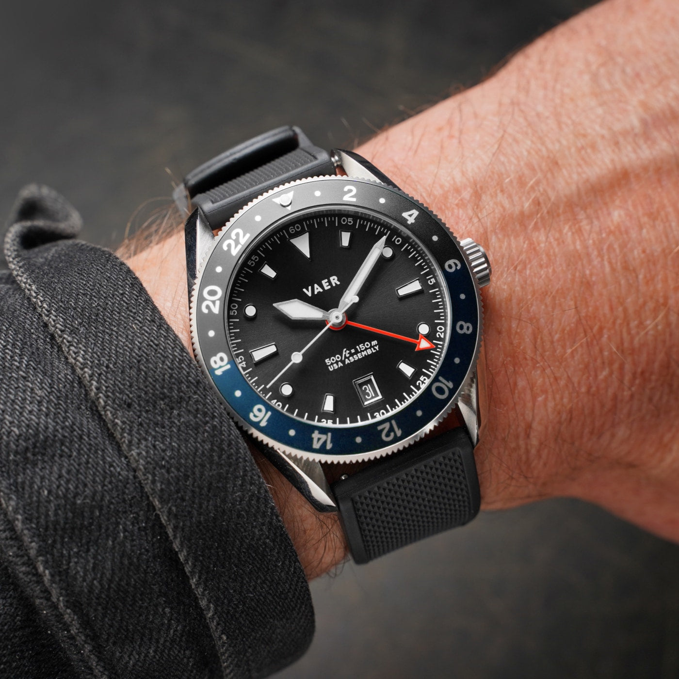 G2 Meridian Navy/Black - 39mm USA GMT