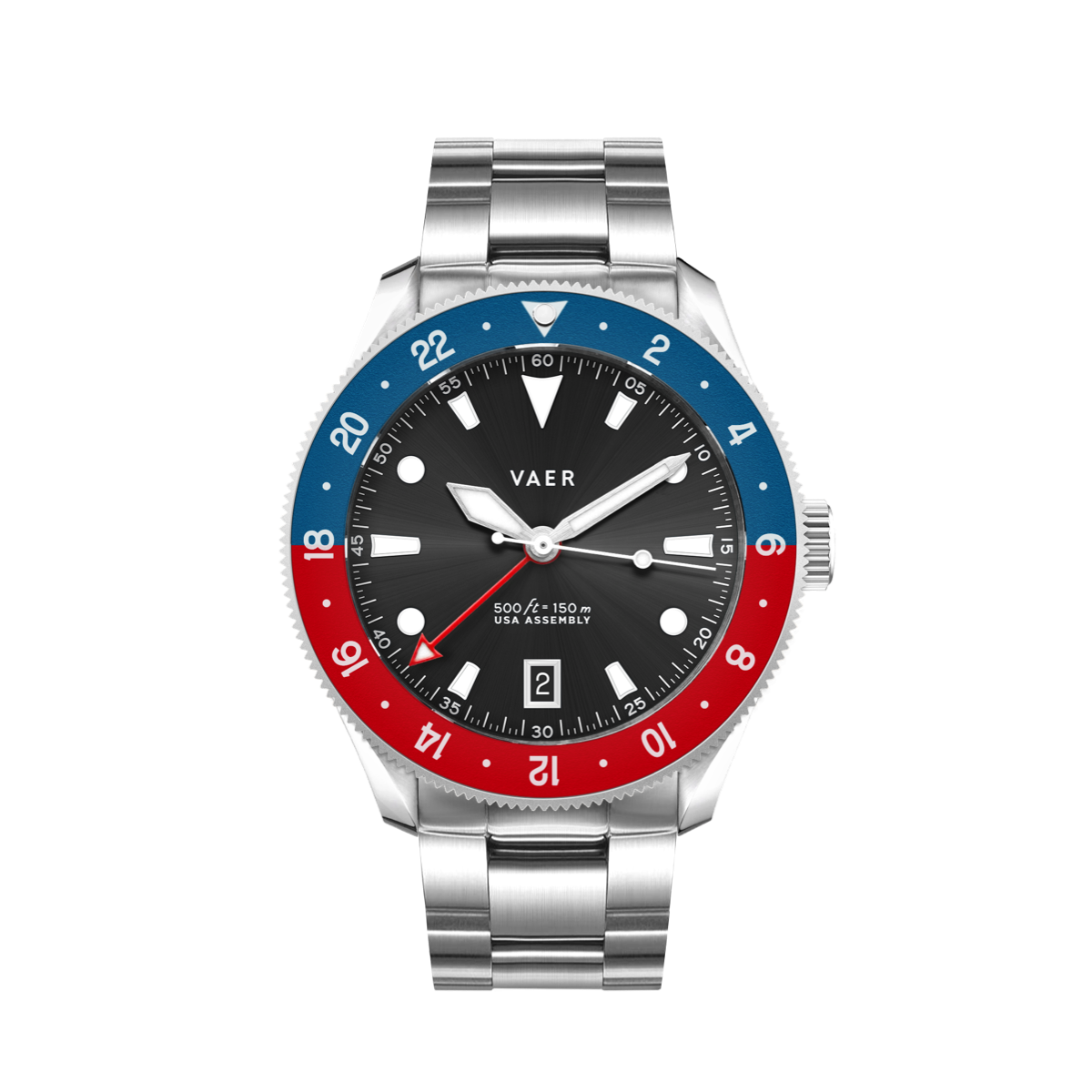 VAER | G2 Meridian True GMT: 15ATM, Sapphire Glass, USA 