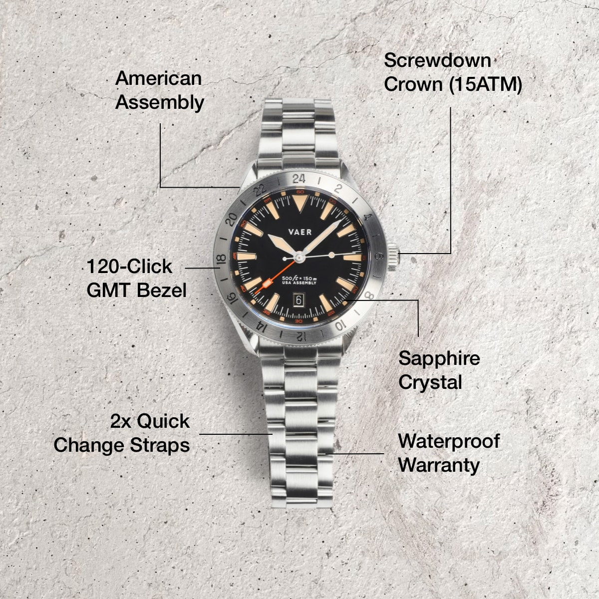 G2 Pacific Steel GMT - 42mm USA
