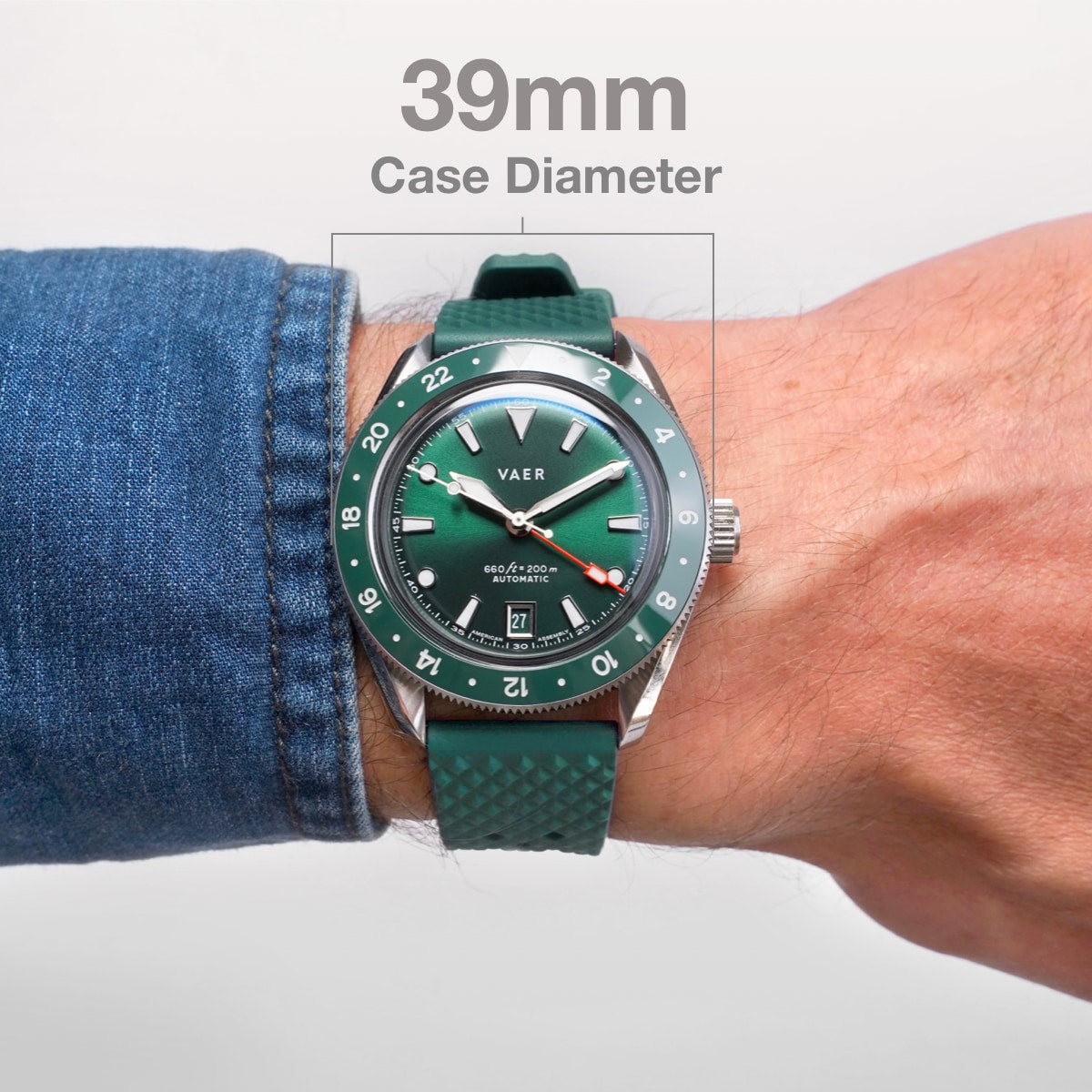 G5 Meridian Green - 39mm USA GMT