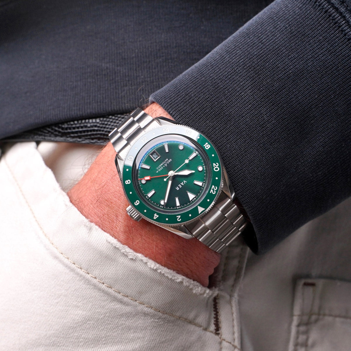 G5 Meridian Green - 39mm USA GMT