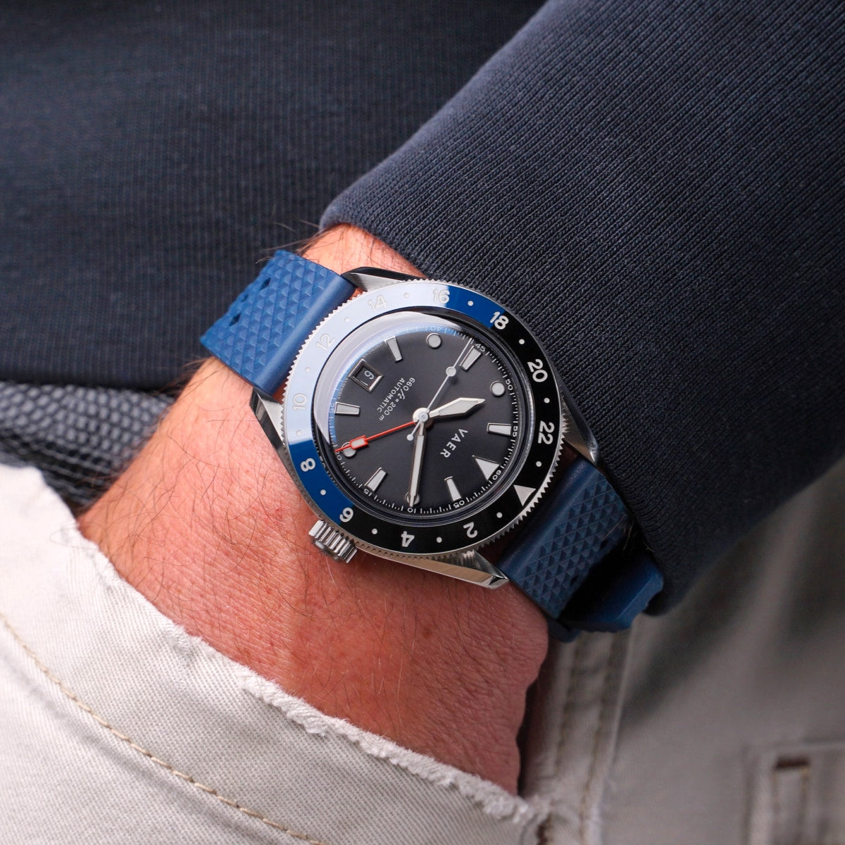 G5 Meridian Navy/Black - 39mm USA GMT