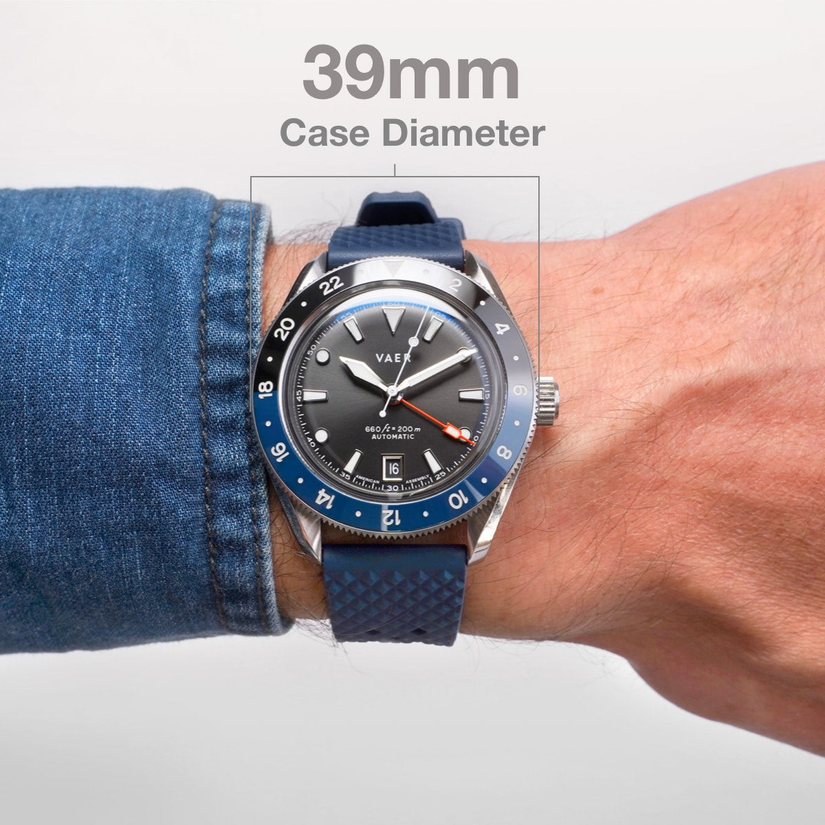 G5 Meridian Navy/Black - 39mm USA GMT