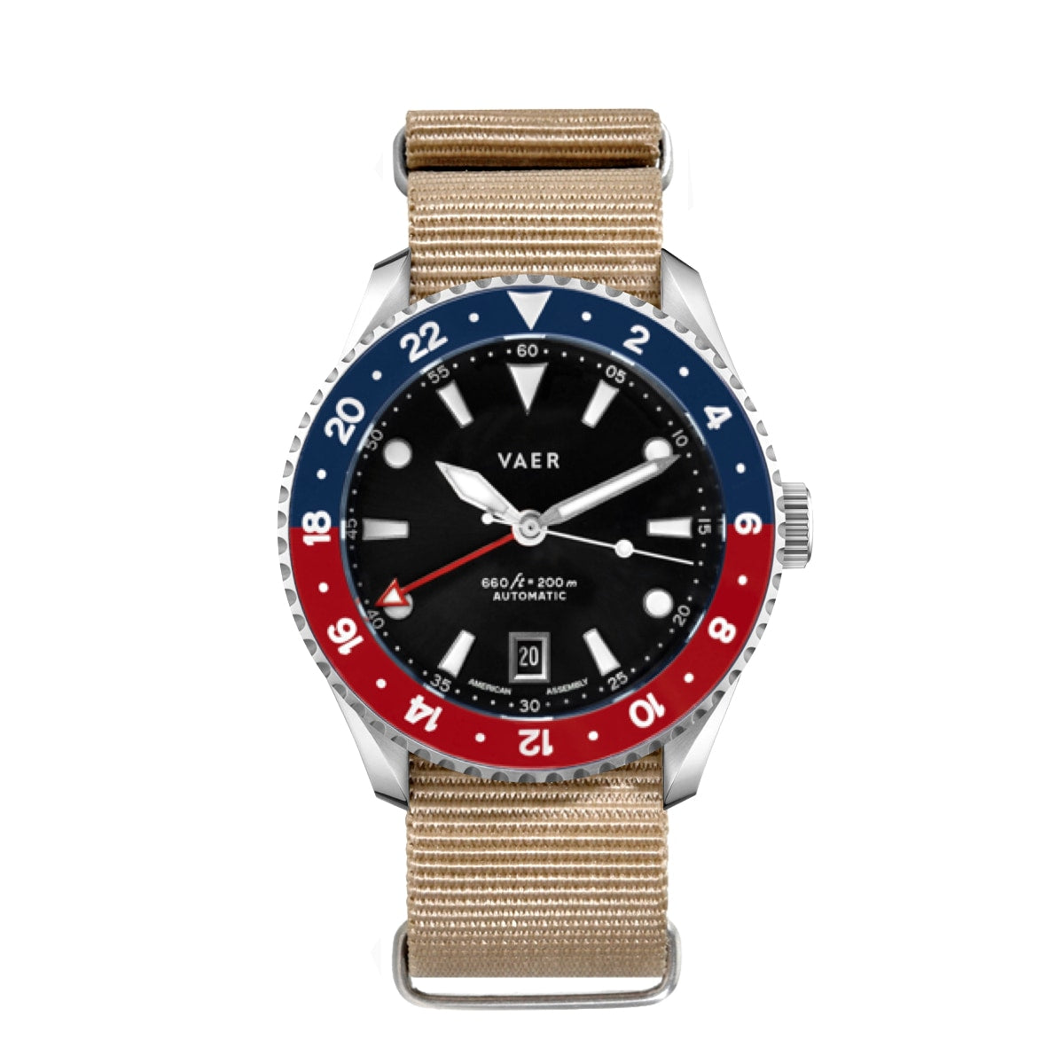 G5 Meridian Navy/Red - 39mm USA GMT