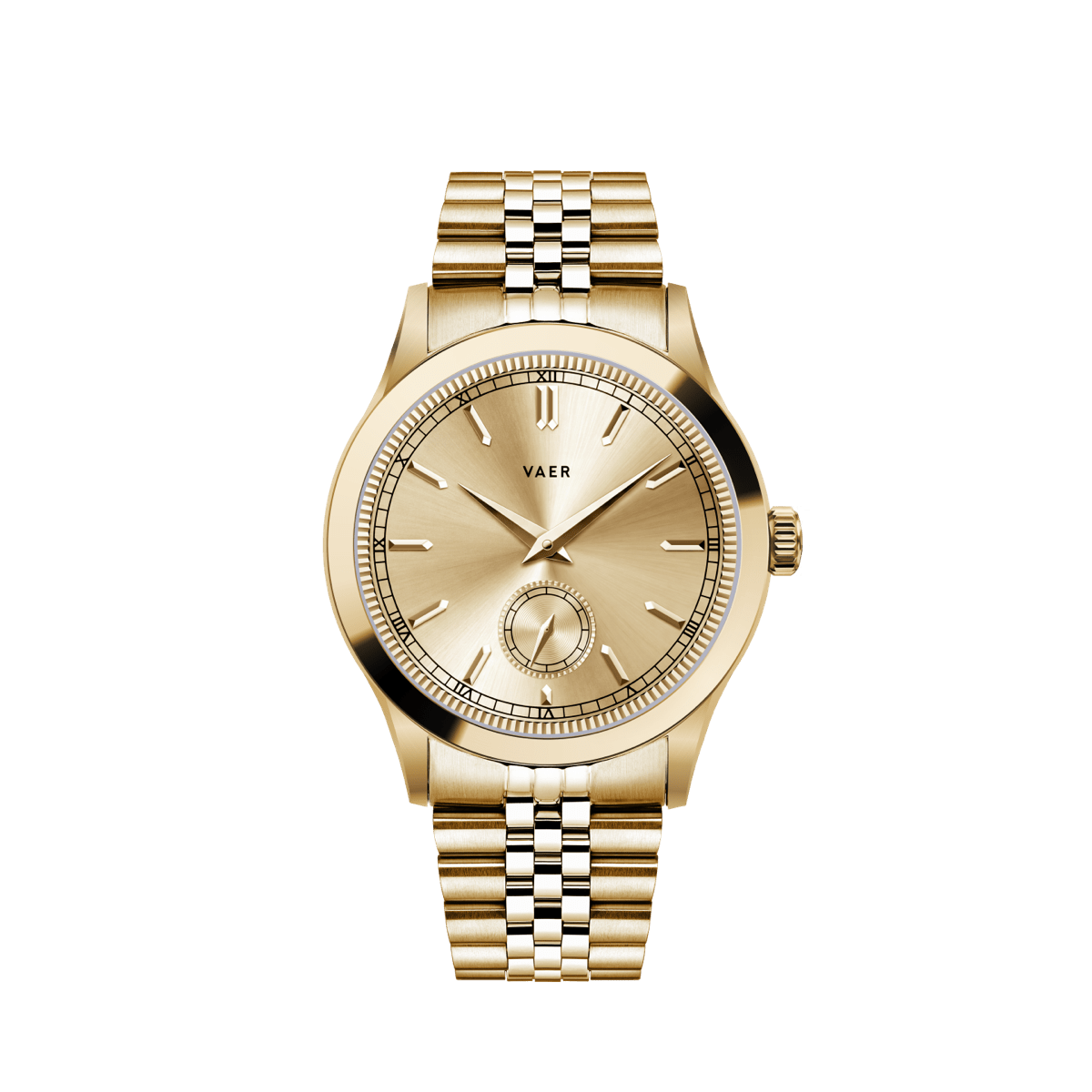 VAER | C1 Ceremony Gold Quartz: 10ATM, Sapphire Glass, 2x Straps