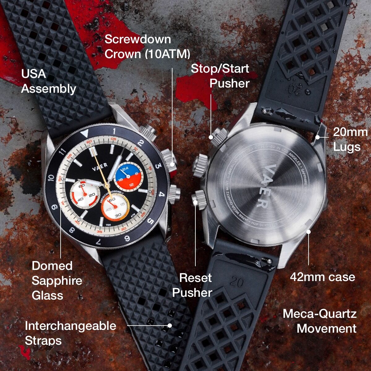 R1 USA Oceanracer Chronograph - Panda 38mm