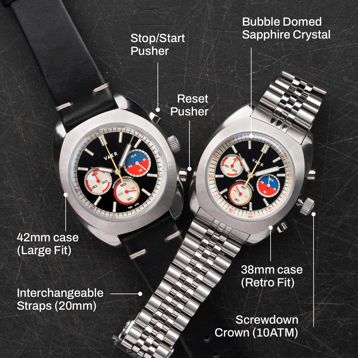 R1 USA Racing Chronograph - Panda 38mm