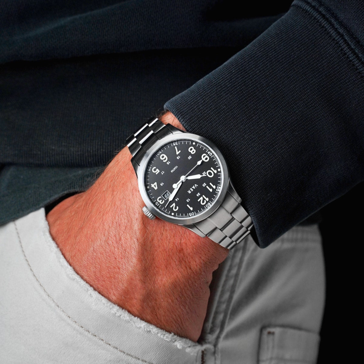 S5 Calendar Field Black - 40mm Quartz