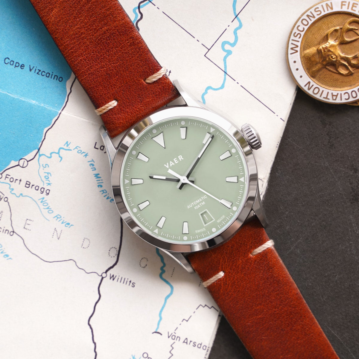 A7 Atlas Olive - Swiss Made Auto 36mm