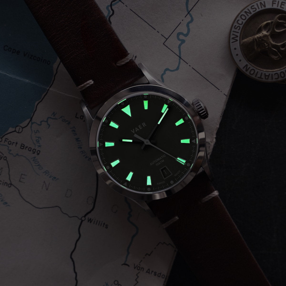 A7 Atlas Olive - Swiss Made Auto 36mm