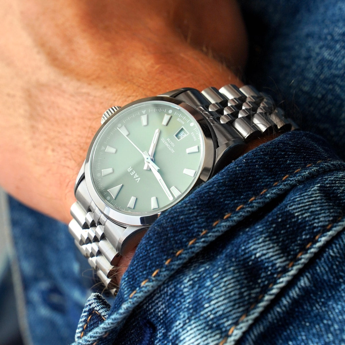 A7 Atlas Olive - Swiss Made Auto 36mm