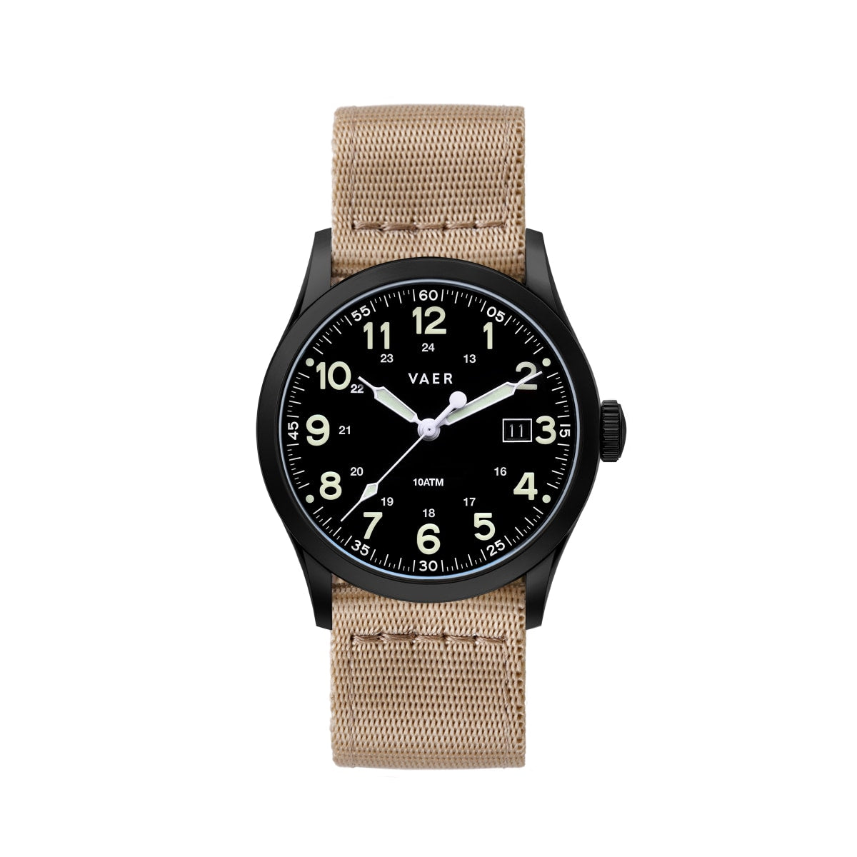 VAER S3 Tactical Field: 10ATM, Sapphire Glass, 2x Straps