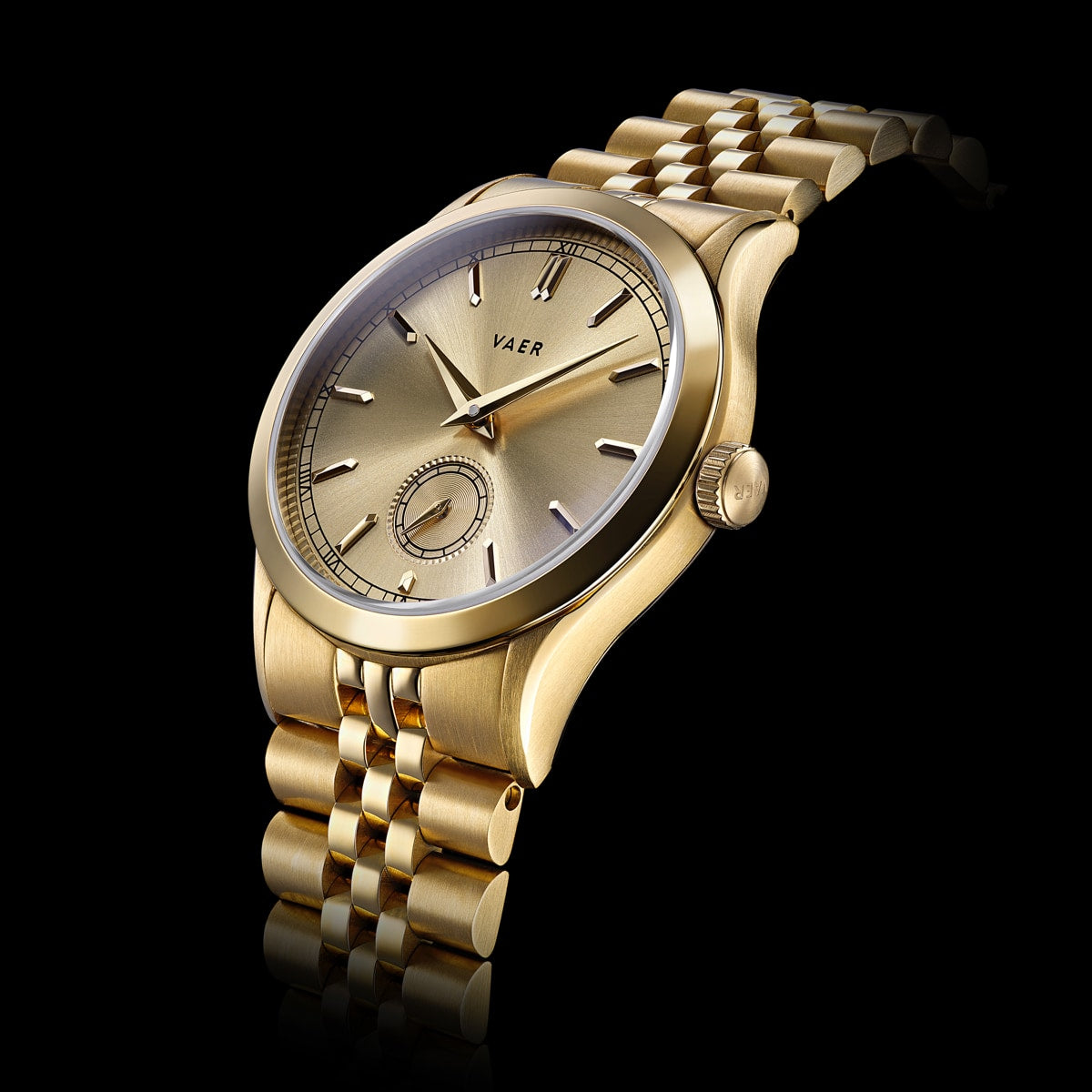 VAER | C1 Ceremony Gold Quartz: 10ATM, Sapphire Glass, 2x Straps