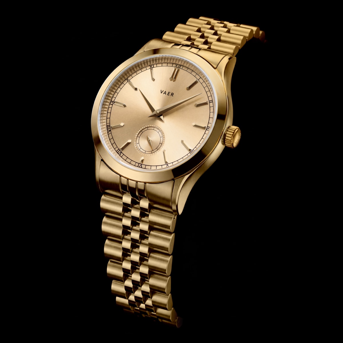 VAER | C1 Ceremony Gold Quartz: 10ATM, Sapphire Glass, 2x Straps