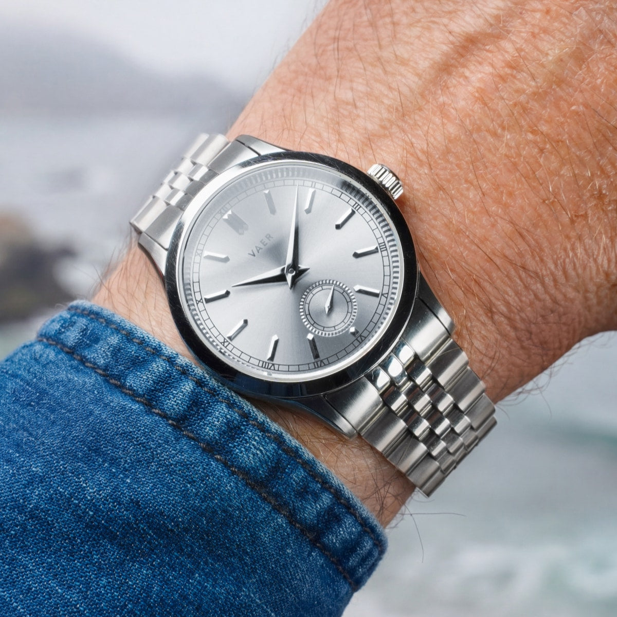 VAER | C1 Ceremony Silver Quartz: 10ATM, Sapphire Glass, 2x Straps