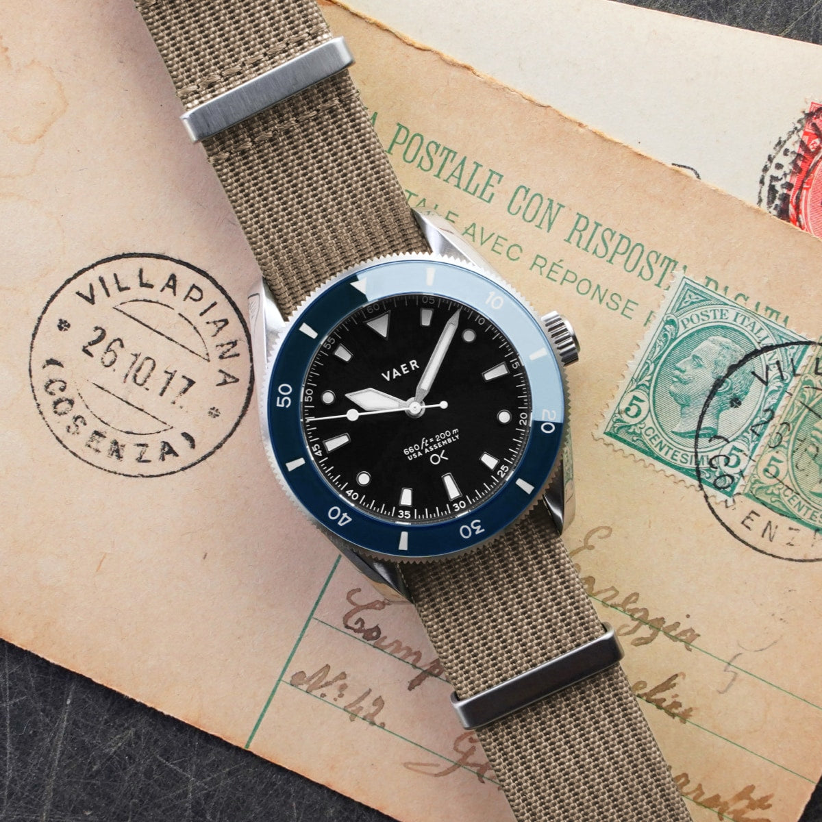 VAER x Outerknown | D4 USA Solar Diver: 38mm, 20ATM, Sapphire