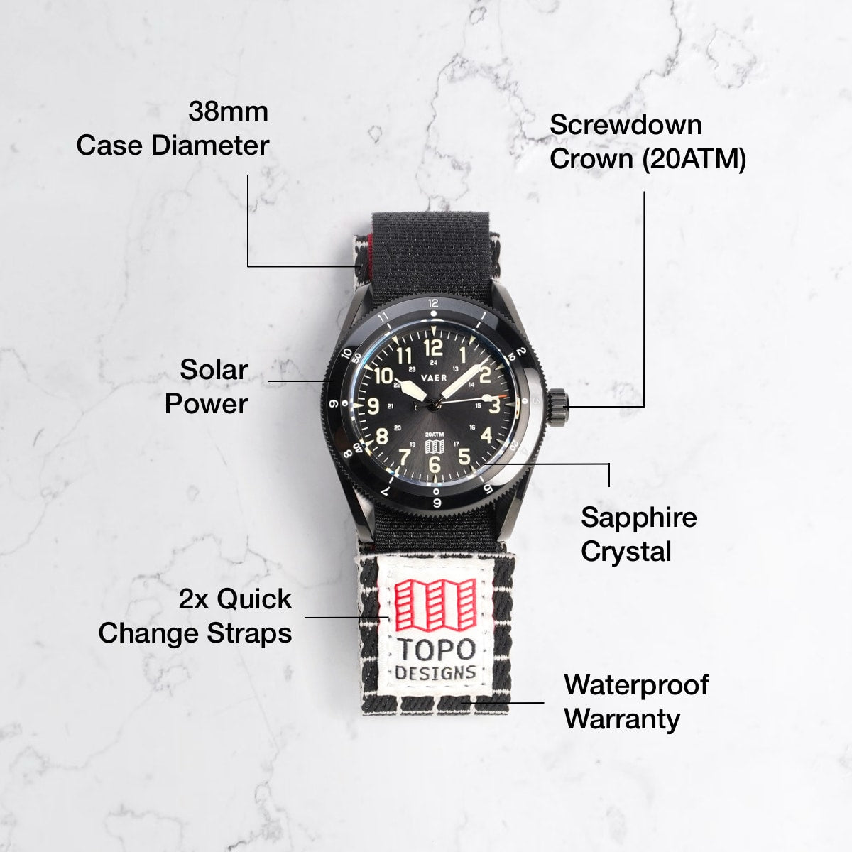 DS4 Topo Designs x W&W Solar Hiker - Black