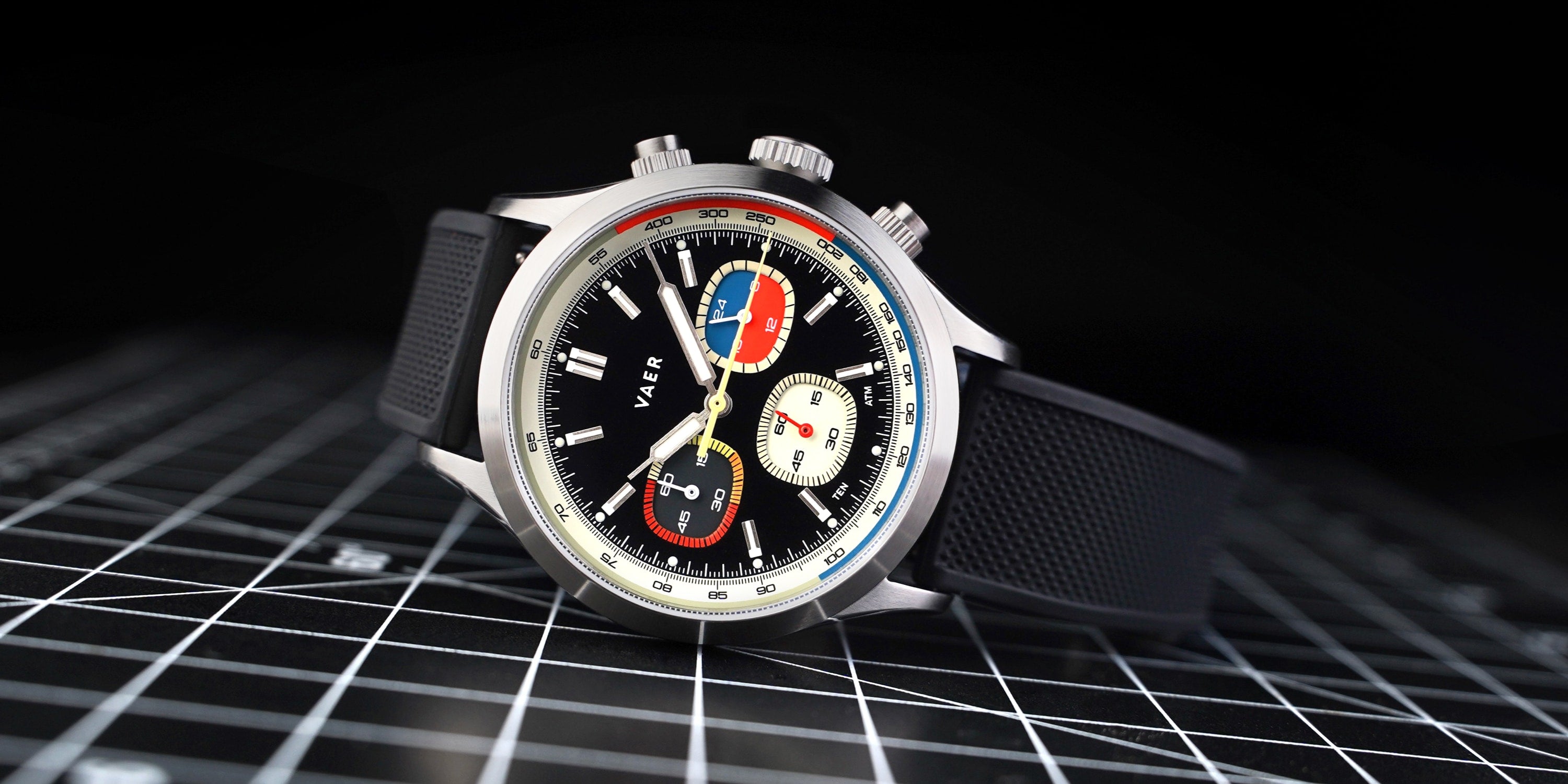 VAER | RS1 Rally USA Chronograph: 40mm, 10ATM, Sapphire Glass