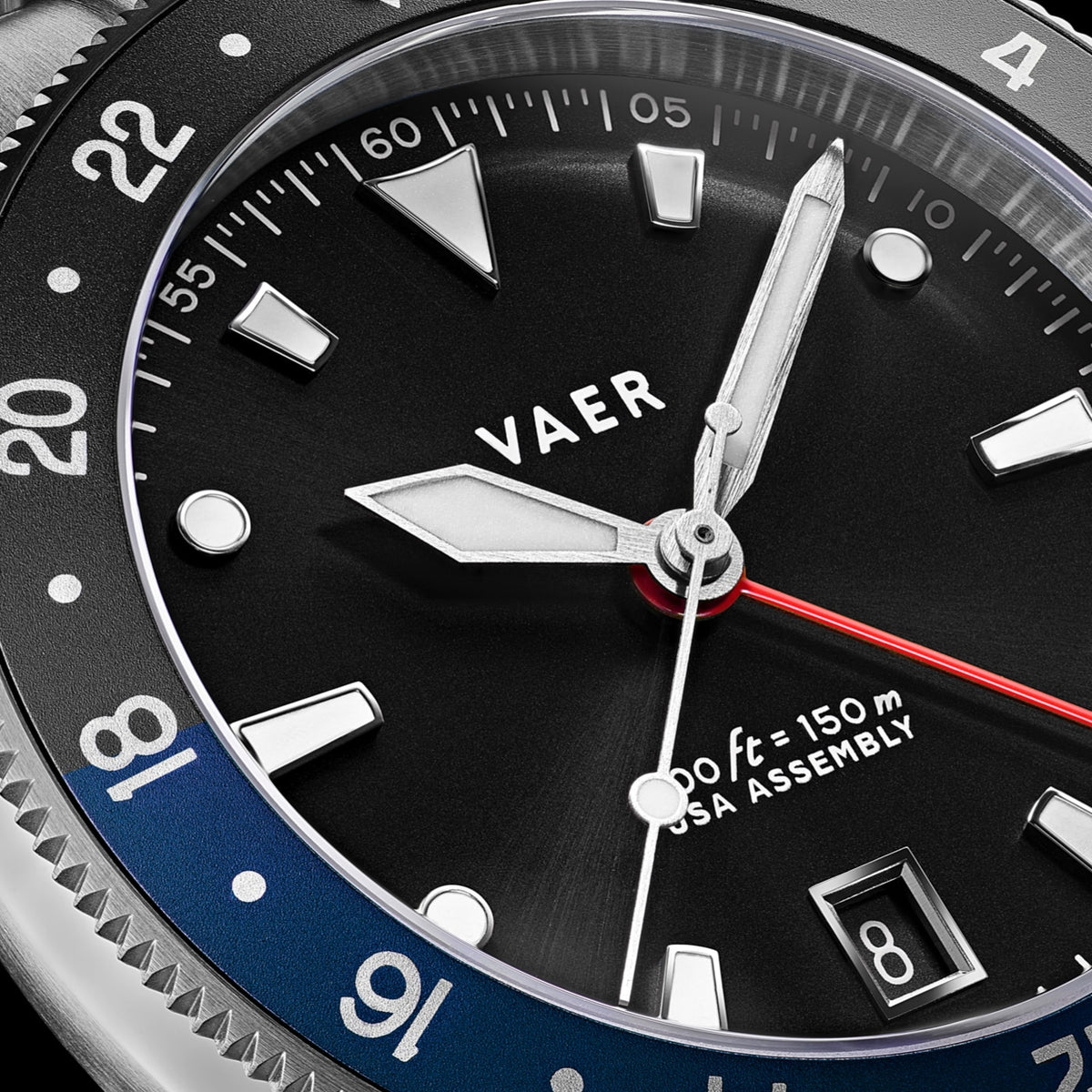VAER | G2 Meridian True GMT: 15ATM, Sapphire Glass, USA assembled