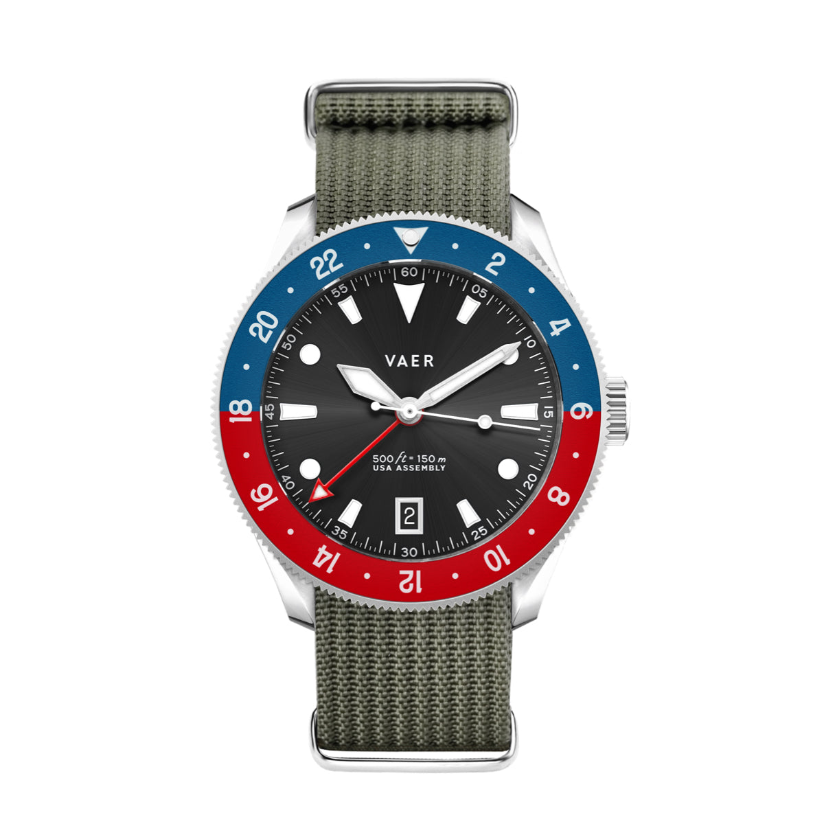 VAER | G2 Meridian True GMT: 15ATM, Sapphire Glass, USA assembled