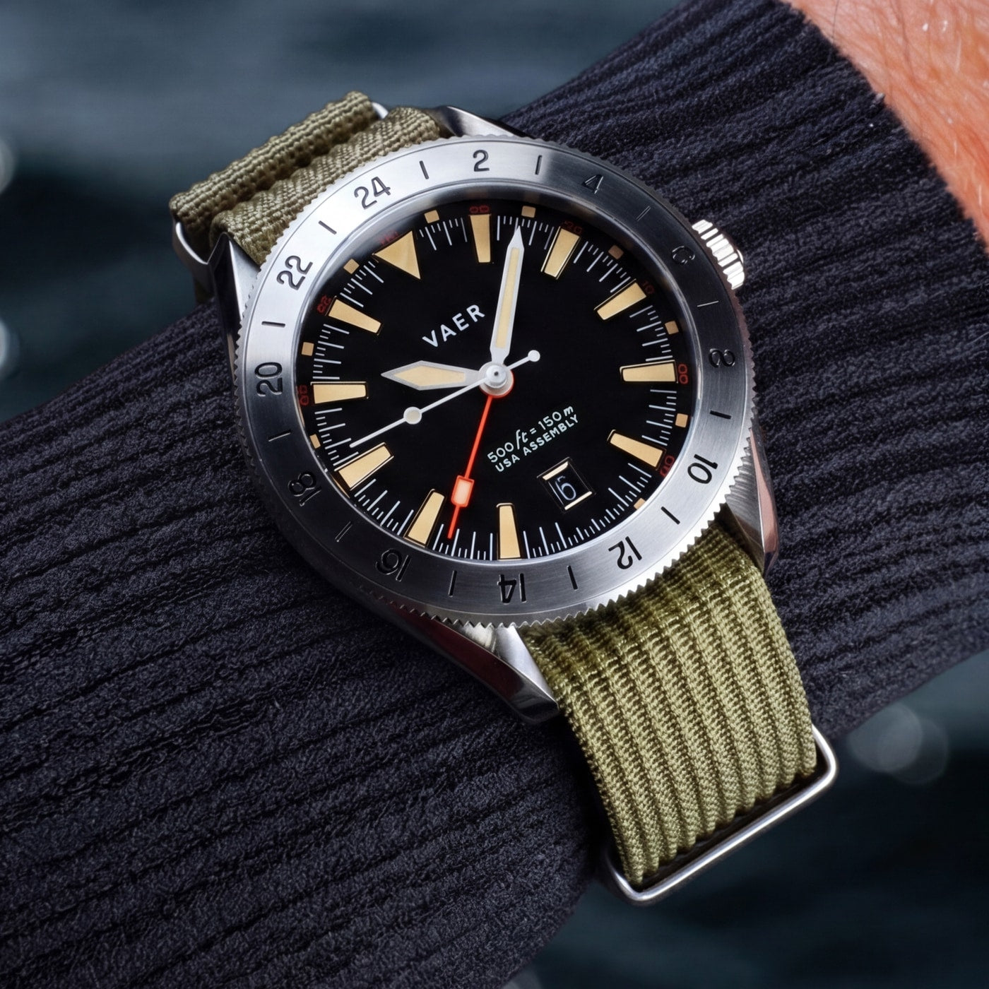 VAER | G2 Meridian True GMT: 15ATM, Sapphire Glass, USA assembled