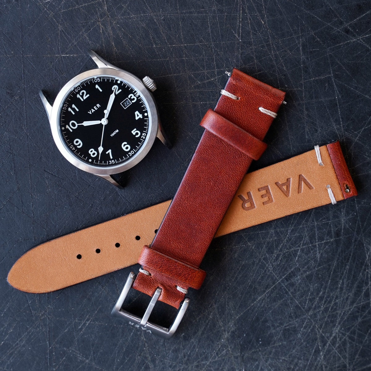 Lined Horween Leather Strap