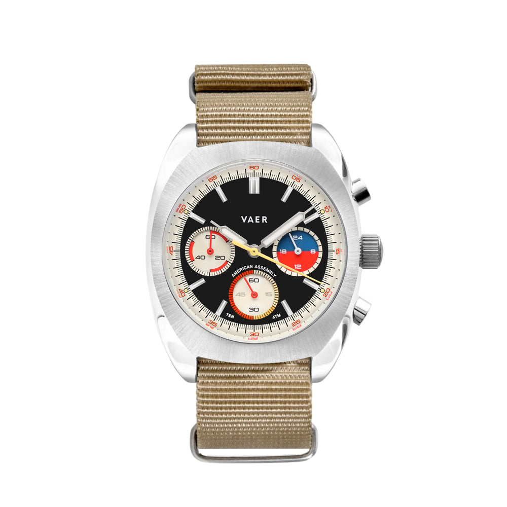 Neue Uhr: Vaer R1 USA Racing Chronograph - Panda