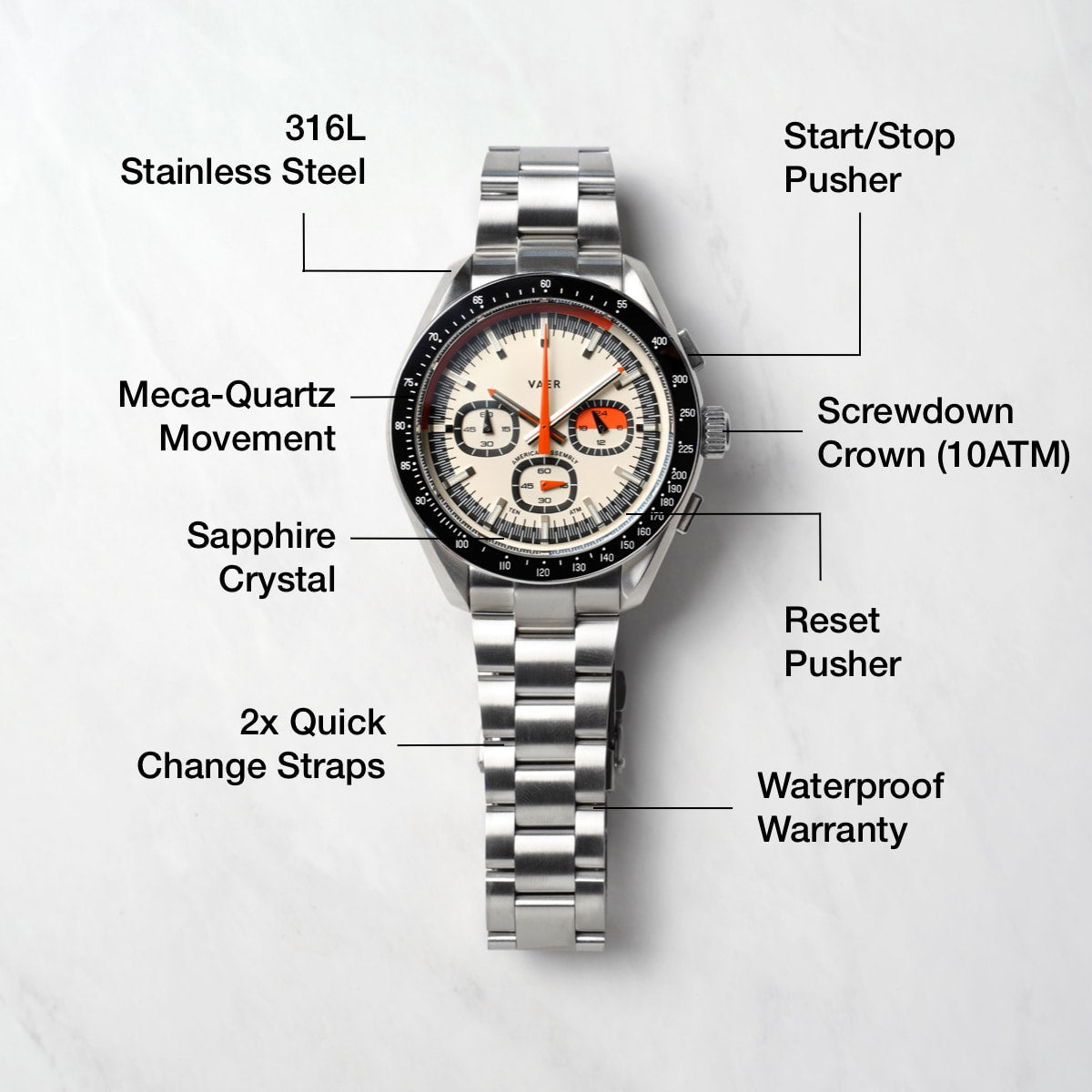 R1 Oceanracer Chronograph Cream - 42mm USA