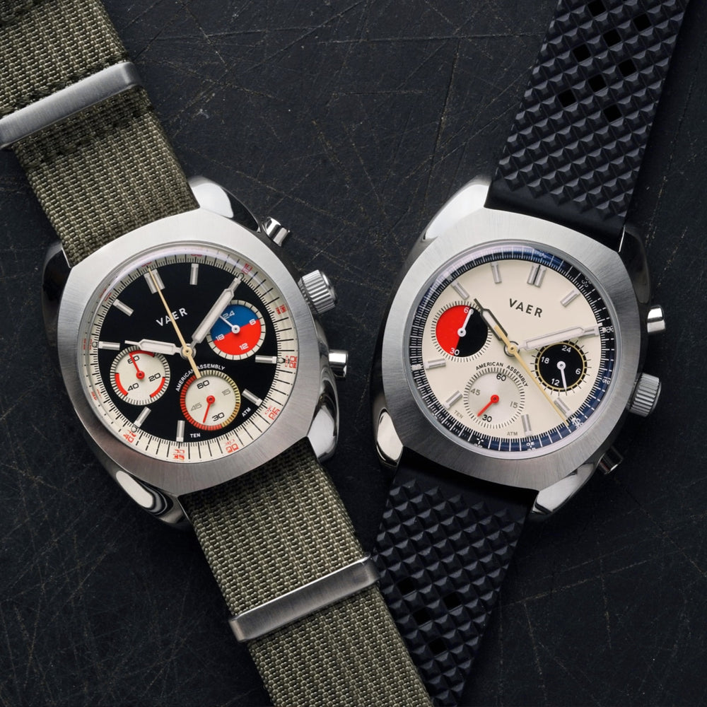 Neue Uhr: Vaer R1 USA Racing Chronograph - Panda