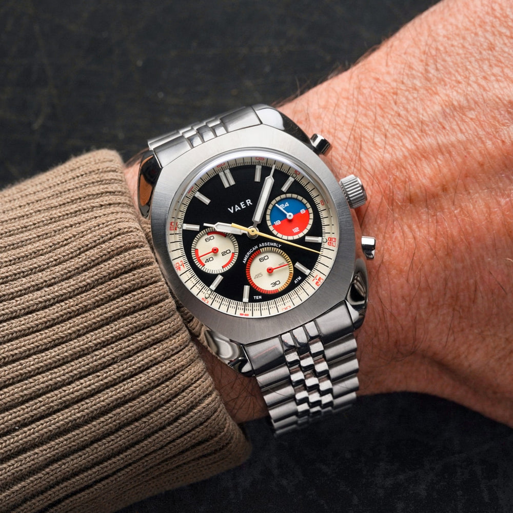 Neue Uhr: Vaer R1 USA Racing Chronograph - Panda