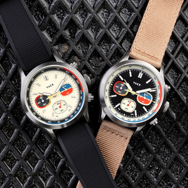 Auto Rally Watches VAER | RS1 Rally USA Chronograph: 40mm, 10ATM, Sapphire Glass | Meca ...