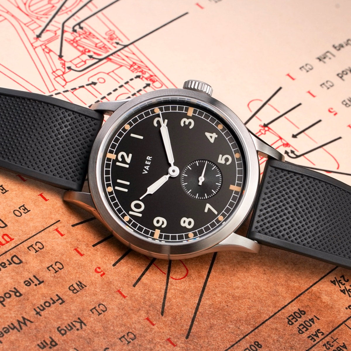 VAER | Dirty Dozen Field Watch - 10ATM, Ocean Ready, USA Assembly