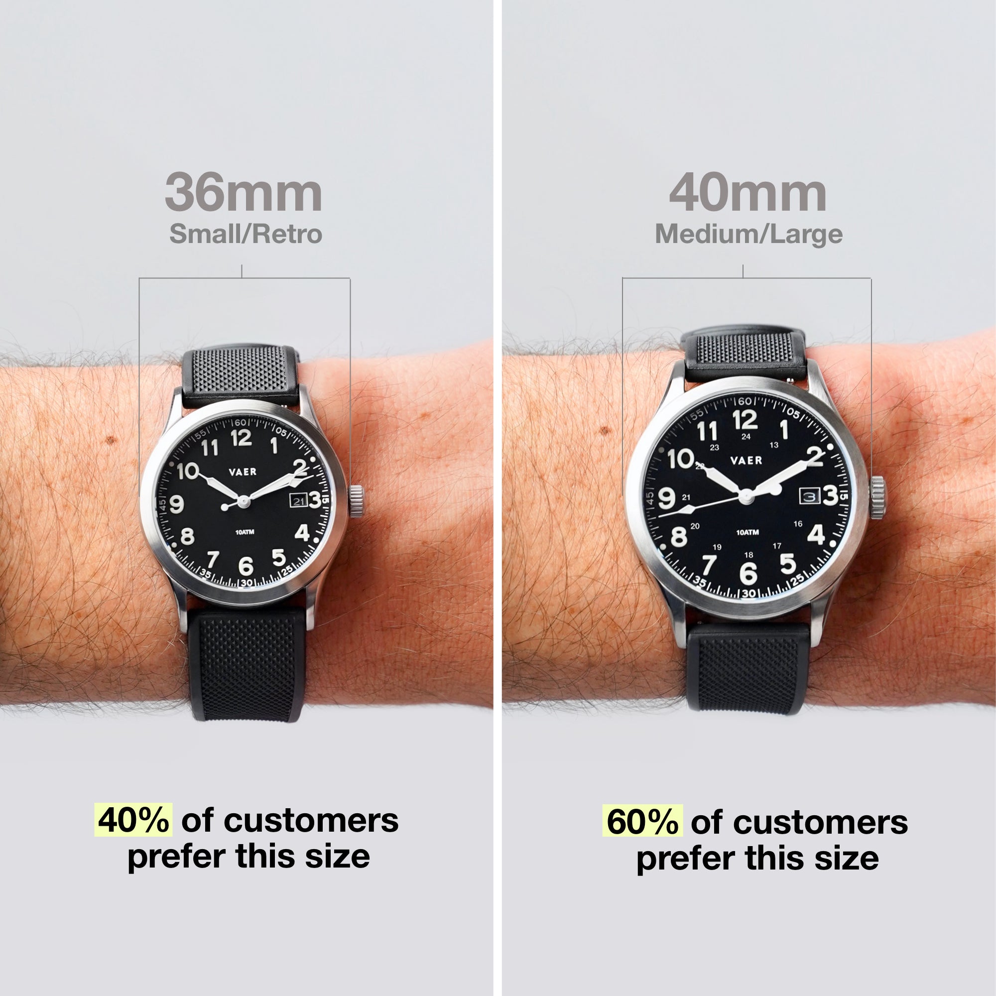 40mm Watch On Wrist Size What Does 38mm Look Like 50mm Watch On