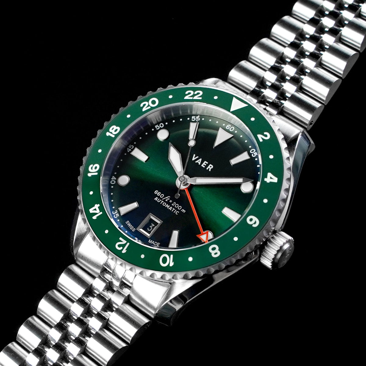 G7 Meridian Green - 39mm Swiss GMT