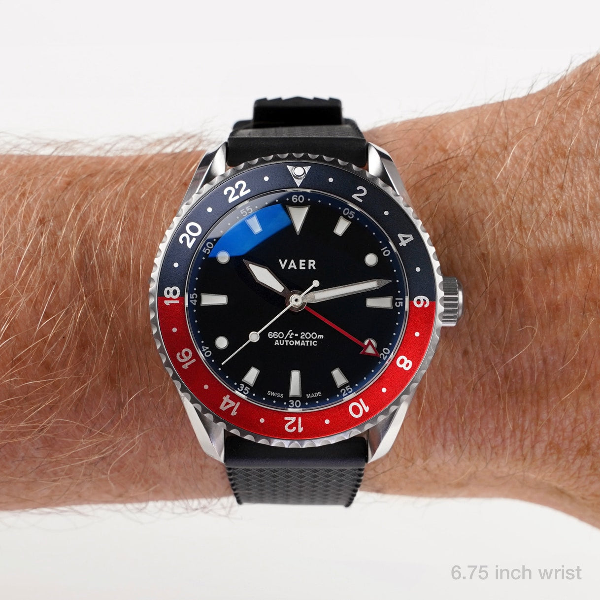 G7 Meridian Navy/Red - 39mm Swiss GMT